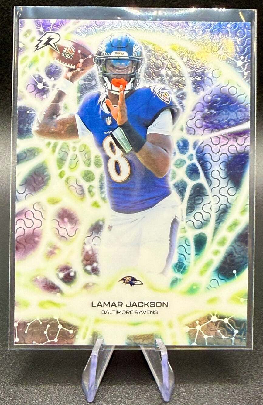 Lamar Jackson 2025 Topps Resurgence Protonyx PT25 Football Card Baltimore Ravens